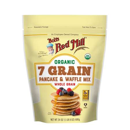 Bobs Red Mill Natural Foods Bob's Red Mill Organic 7 Grain Pancake And Waffle Mix 24 oz. Bag, PK4 6172S244
